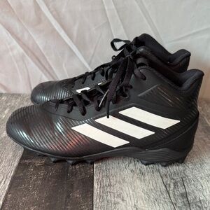 Adidas Mens Football Cleats Size 7 Black White Sports Athletic